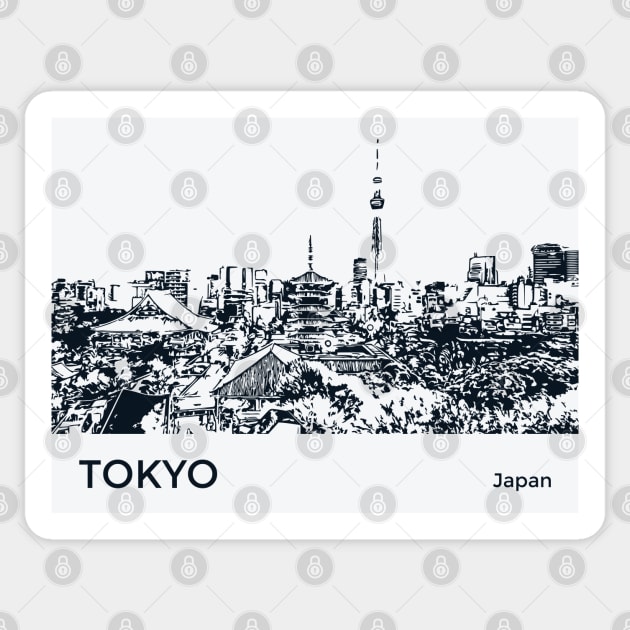 Tokyo Japan Sticker by Lakeric